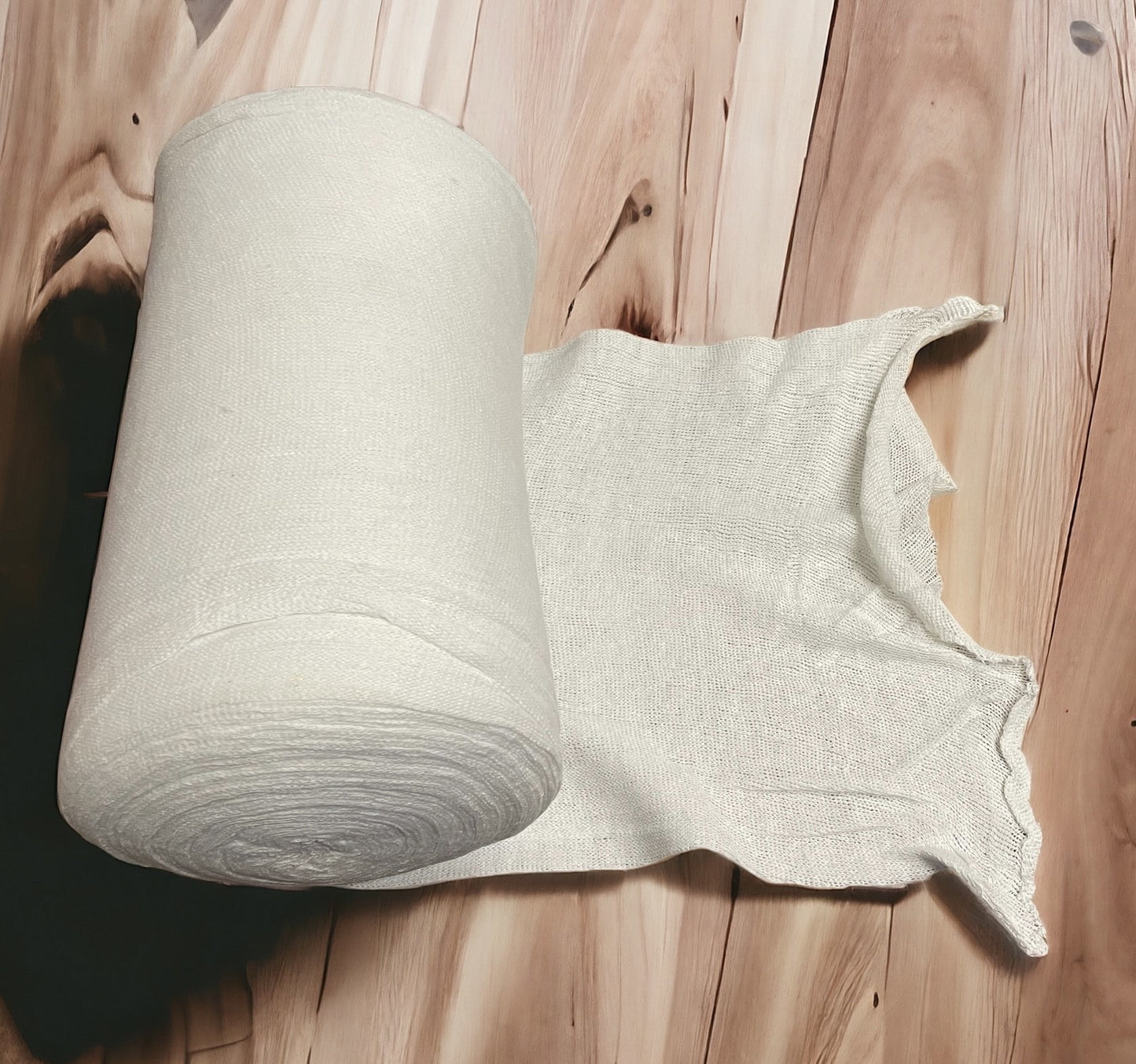 Cheese Cloth - White Washed Stockinette Roll 2.5kg