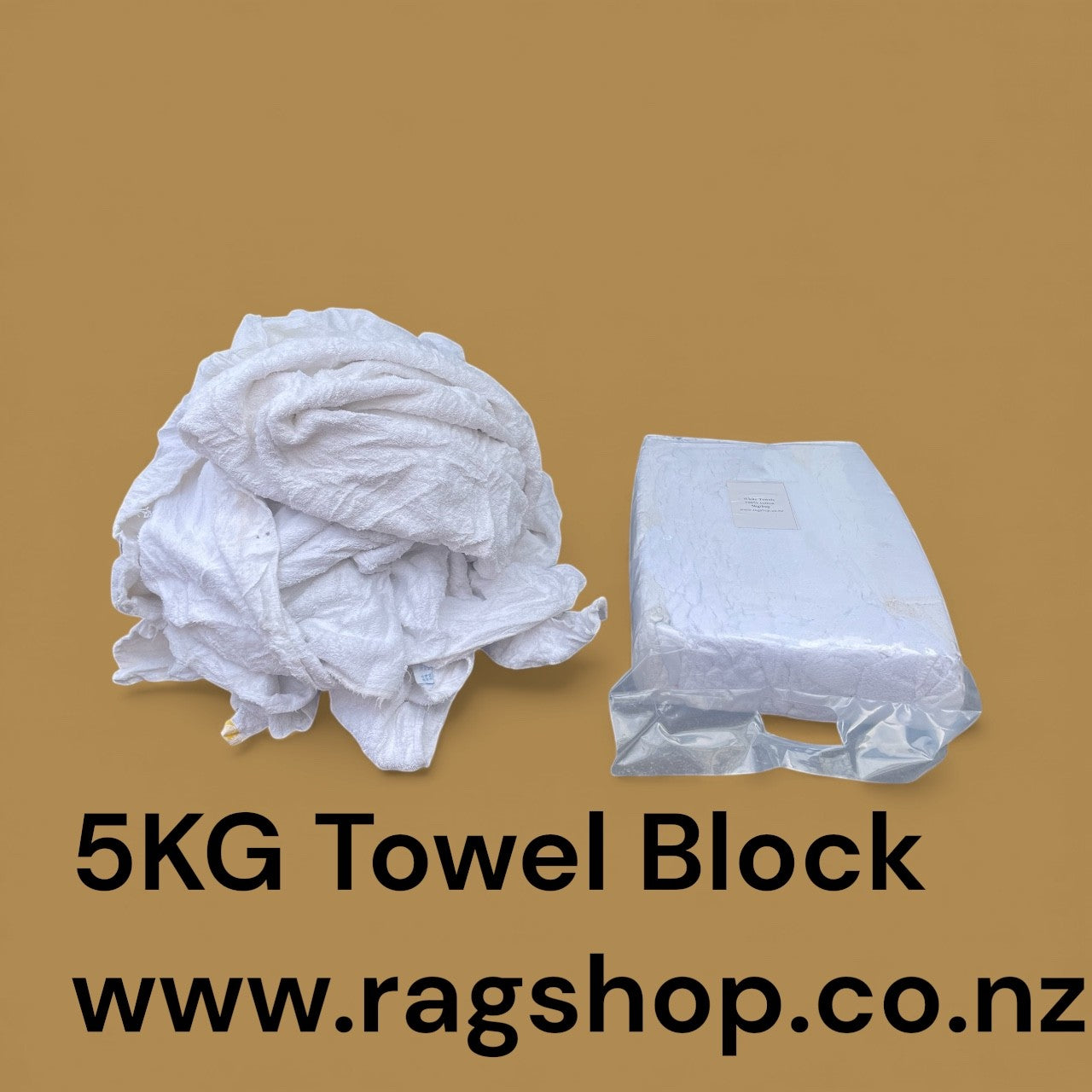 5KG White Uncut Bath Towels
